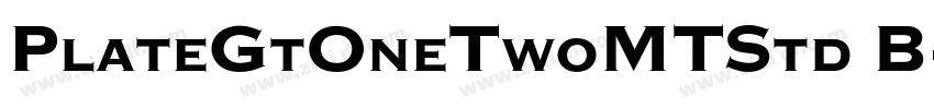 PlateGtOneTwoMTStd B字体转换